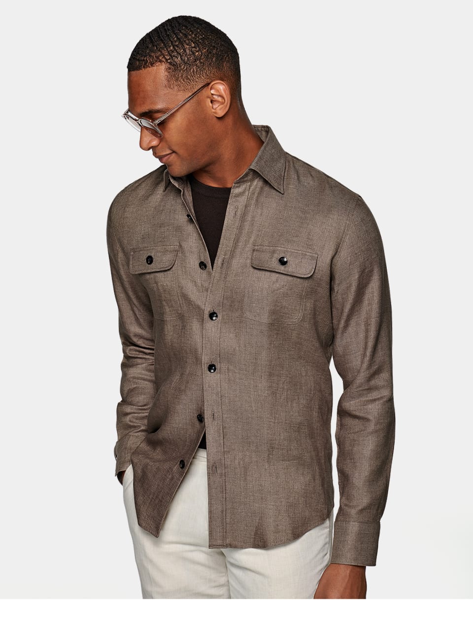 The Brown Twill Overshirt