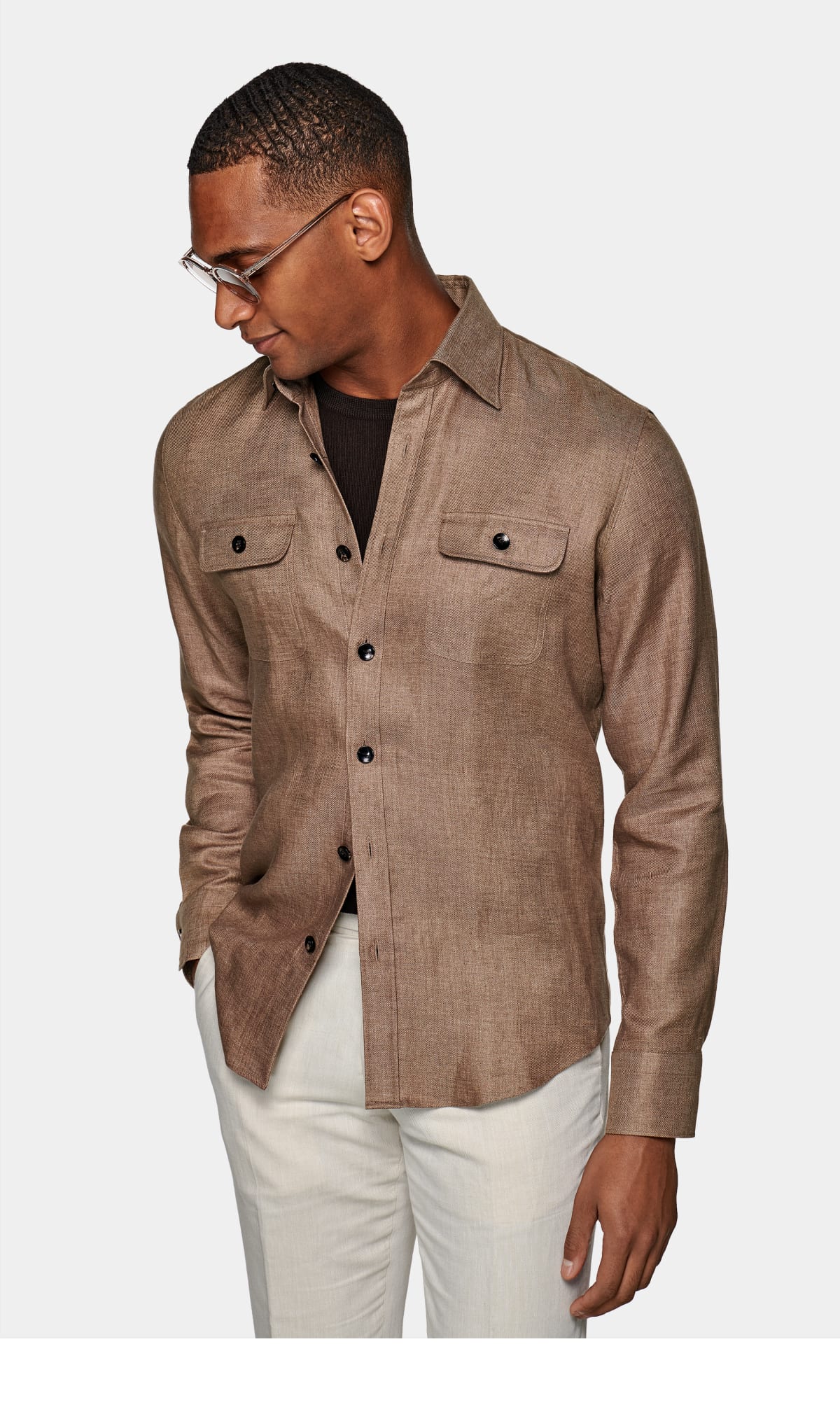 The Brown Twill Overshirt