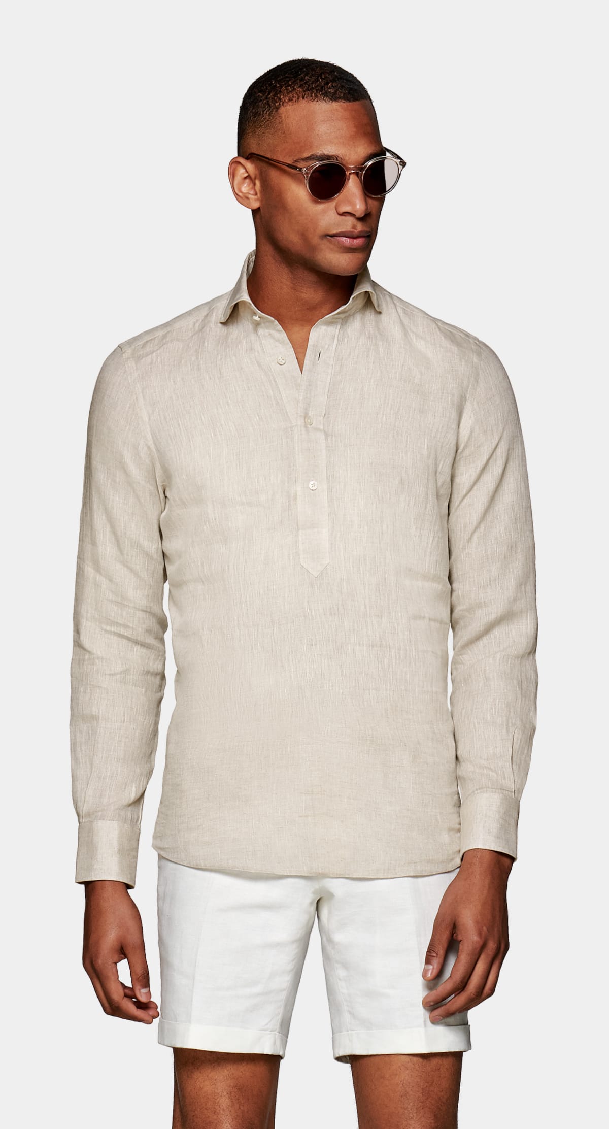 The Light Brown Extra Slim Fit Popover