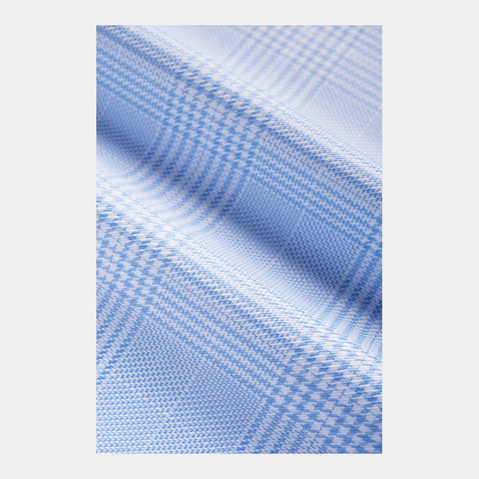 Camicia Azzurra A Quadri Vestibilita Slim Cotone Egiziano Suitsupply Online Store